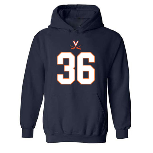 Virginia - NCAA Football : Justin Townsend - Hooded Sweatshirt-0