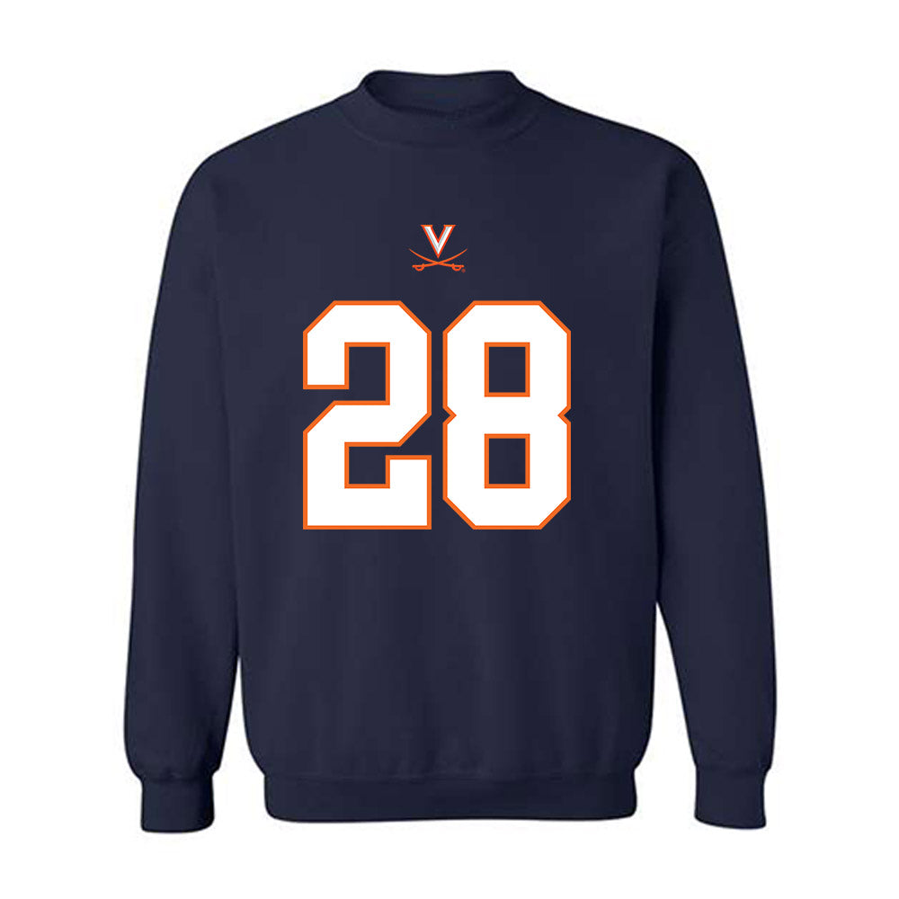 Virginia - NCAA Football : Noah Vaughn - Crewneck Sweatshirt-0