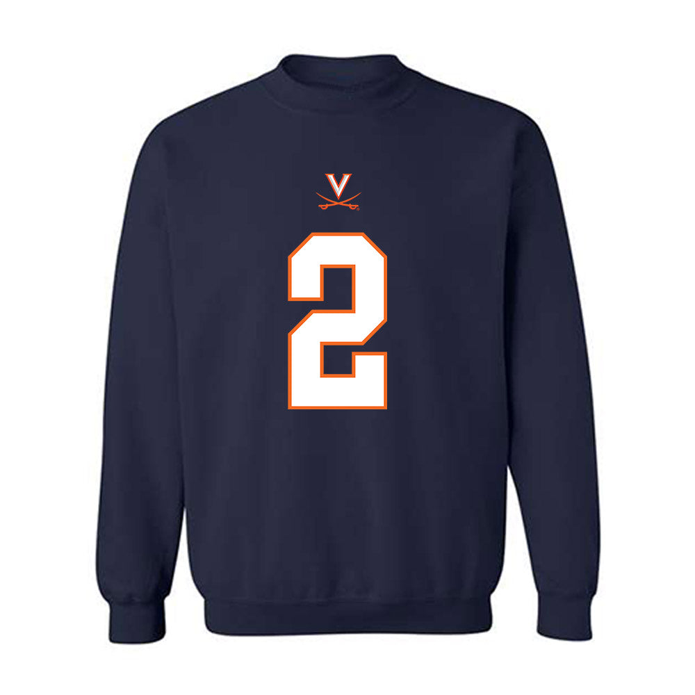 Virginia - NCAA Football : Peyton Lewis - Crewneck Sweatshirt-0
