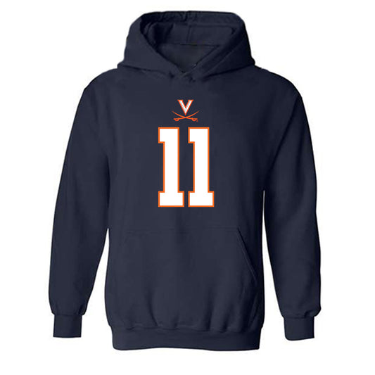 Virginia - NCAA Football : Rico Flores Jr. - Hooded Sweatshirt-0