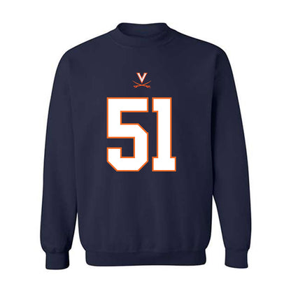 Virginia - NCAA Football : Grayson Reid - Crewneck Sweatshirt-0