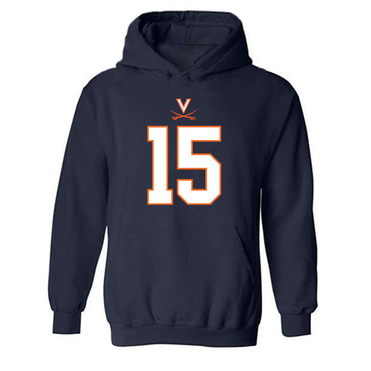 Virginia - NCAA Football : Lukas Sanker - Hooded Sweatshirt-0