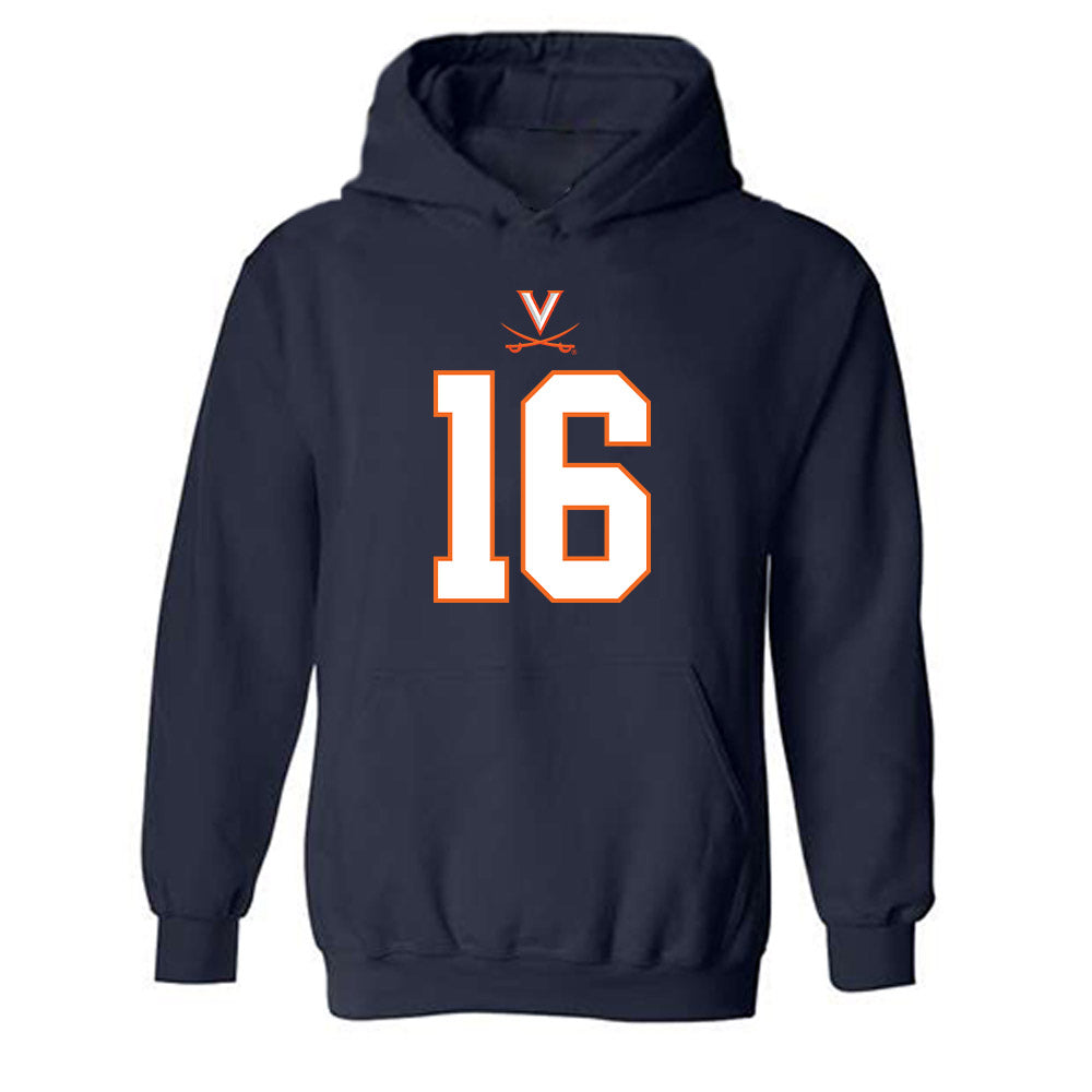 Virginia - NCAA Football : Ely Hamrick - Hooded Sweatshirt-0