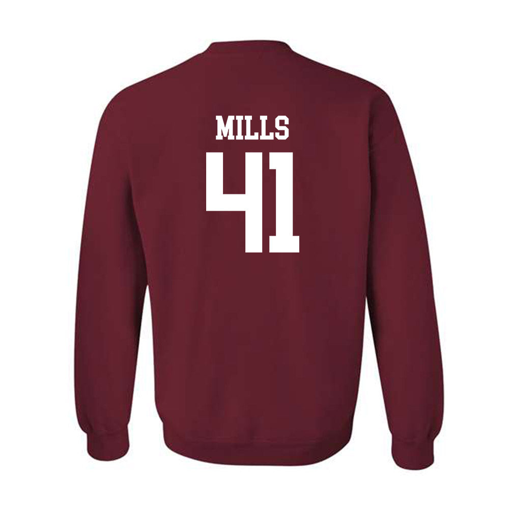 UMass - NCAA Football : Grant Mills - Crewneck Sweatshirt-1
