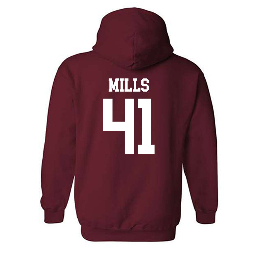 UMass - NCAA Football : Grant Mills - Hooded Sweatshirt-1