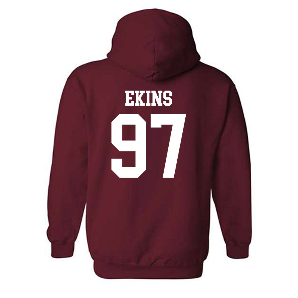 UMass - NCAA Football : Robert Ekins - Hooded Sweatshirt-1