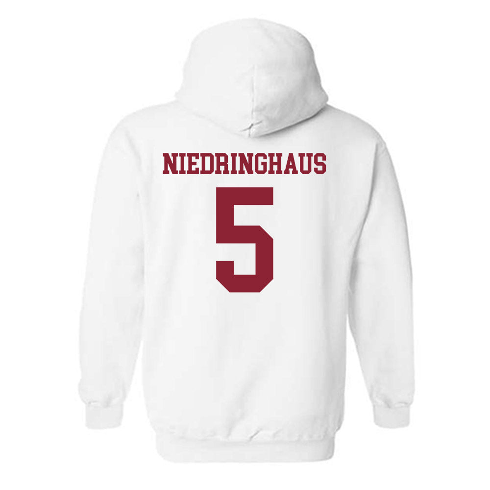 UMass - NCAA Baseball : Jack Niedringhaus - Sports Shersey Hooded Sweatshirt-1