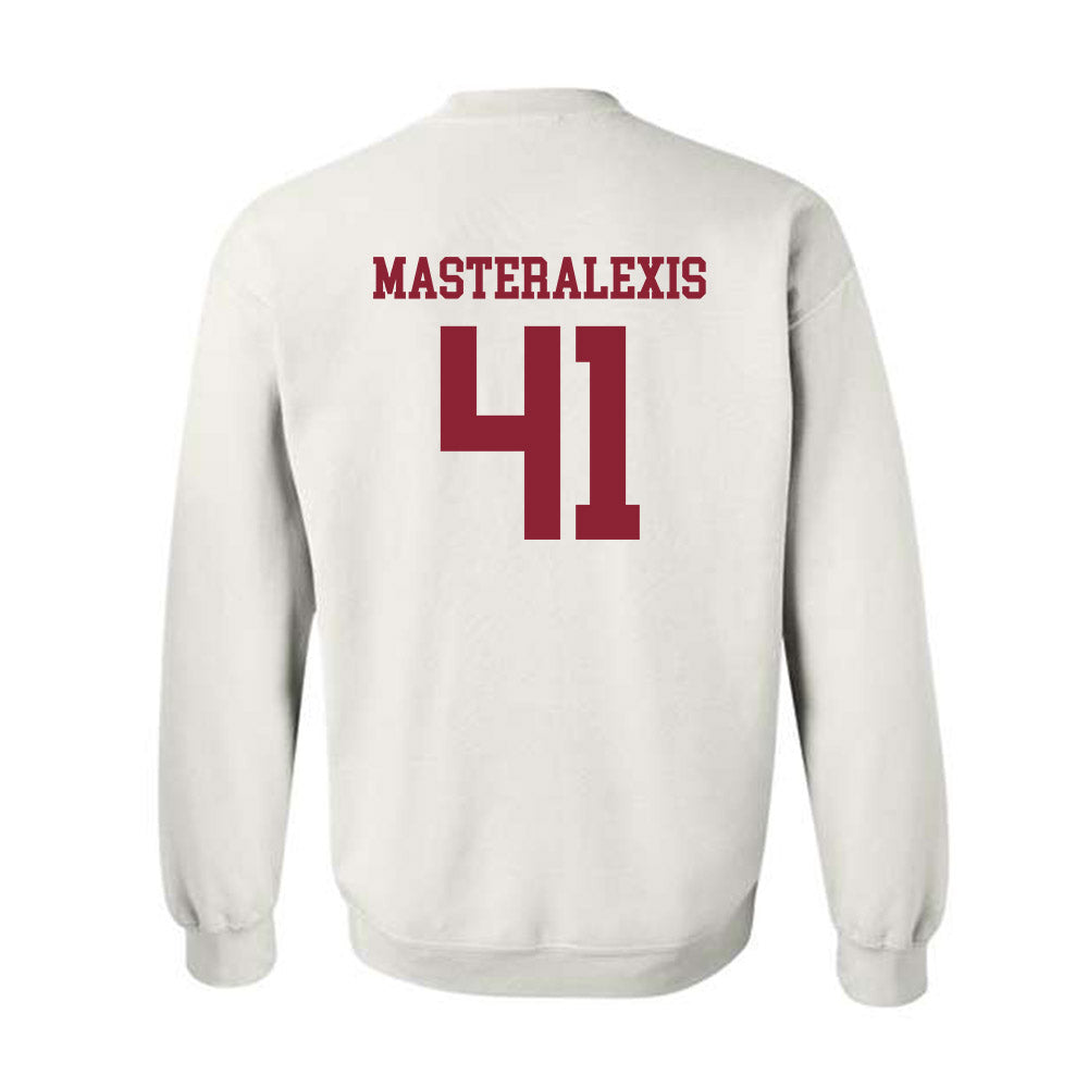 UMass - NCAA Baseball : Justin Masteralexis - Sports Shersey Crewneck Sweatshirt-1