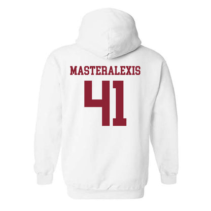 UMass - NCAA Baseball : Justin Masteralexis - Sports Shersey Hooded Sweatshirt-1