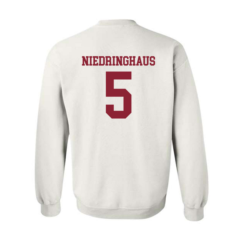 UMass - NCAA Baseball : Jack Niedringhaus - Sports Shersey Crewneck Sweatshirt-1