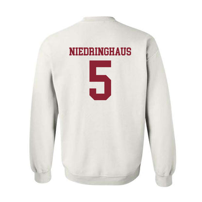 UMass - NCAA Baseball : Jack Niedringhaus - Sports Shersey Crewneck Sweatshirt-1