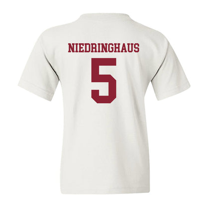 UMass - NCAA Baseball : Jack Niedringhaus - Sports Shersey Youth T-Shirt-1