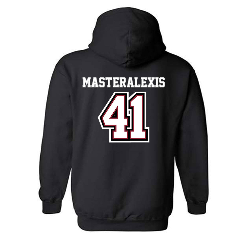 UMass - NCAA Baseball : Justin Masteralexis - Classic Shersey Hooded Sweatshirt-1