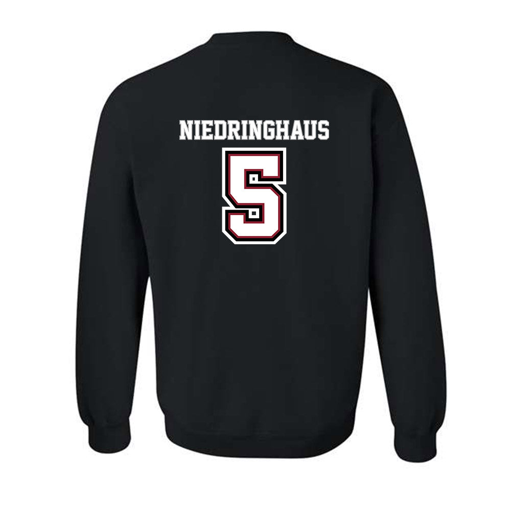 UMass - NCAA Baseball : Jack Niedringhaus - Classic Shersey Crewneck Sweatshirt-1