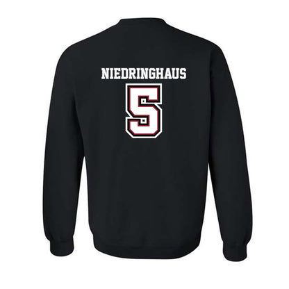 UMass - NCAA Baseball : Jack Niedringhaus - Classic Shersey Crewneck Sweatshirt-1