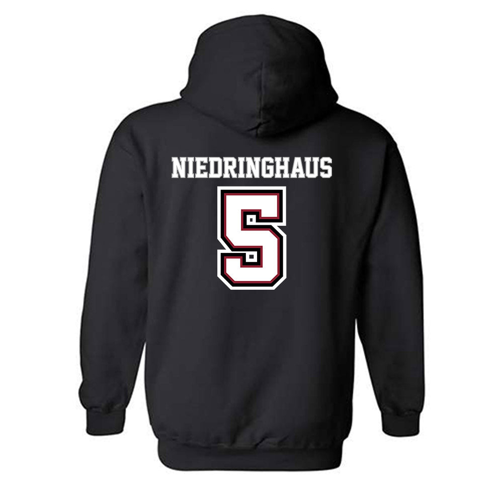 UMass - NCAA Baseball : Jack Niedringhaus - Classic Shersey Hooded Sweatshirt-1