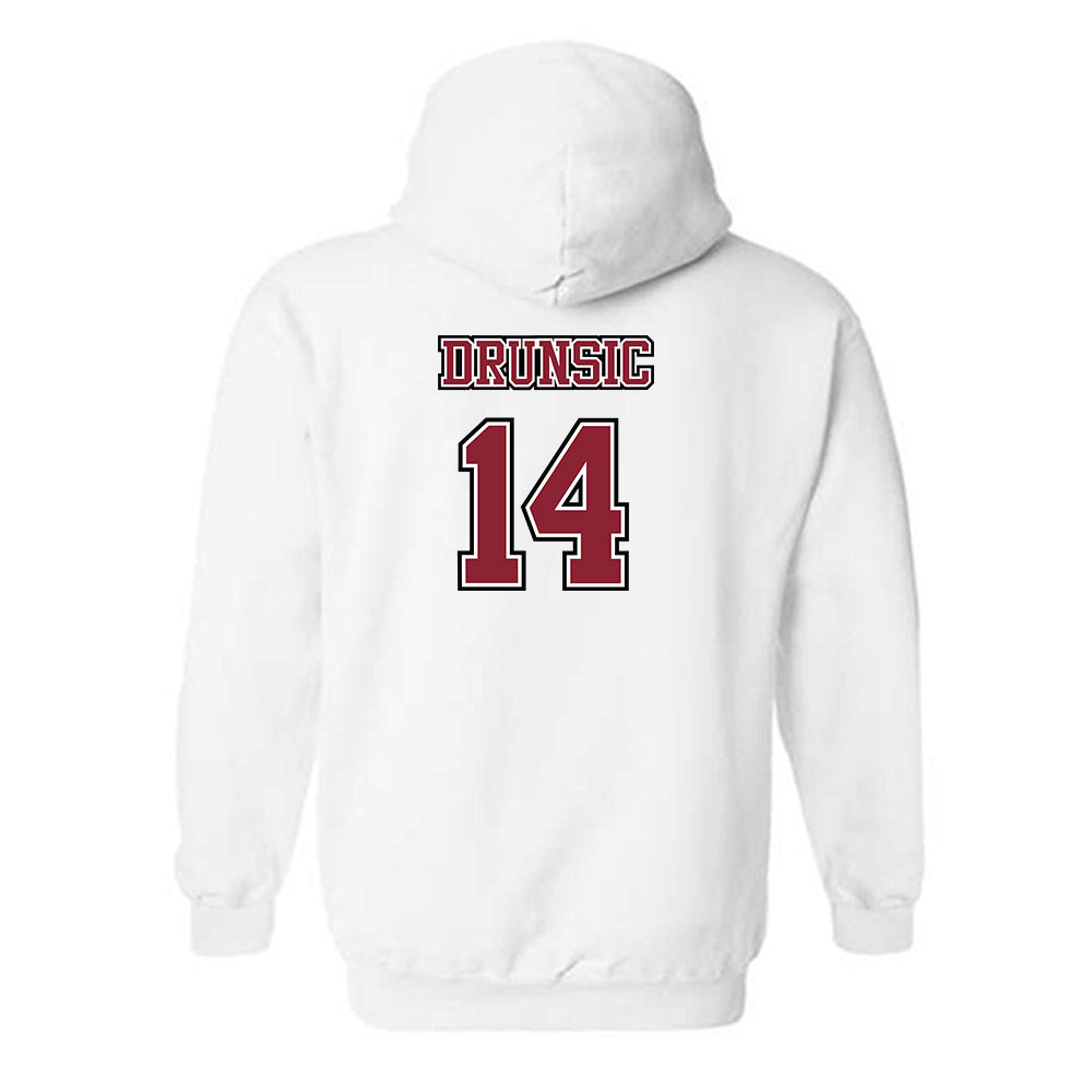 UMass - NCAA Men's Lacrosse : Aiden Drunsic - Sports Shersey Hooded Sweatshirt-1