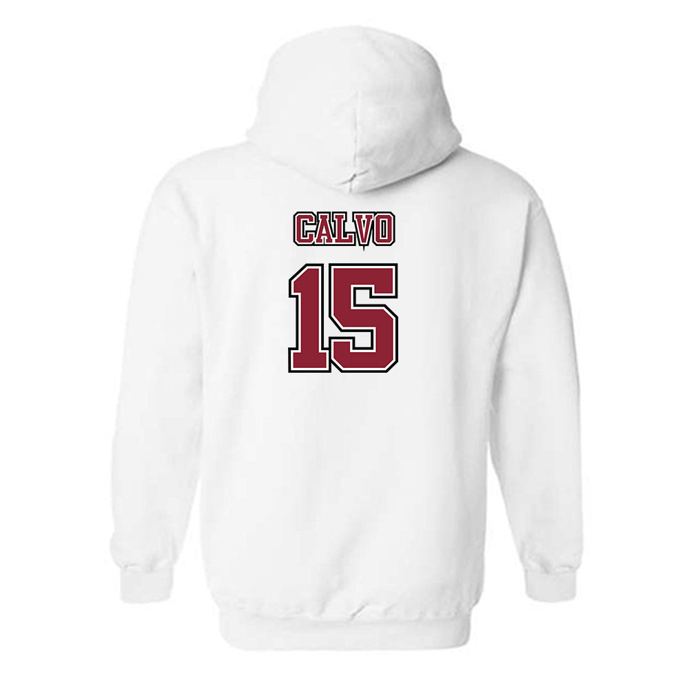 UMass - NCAA Men's Lacrosse : Michael Calvo - Sports Shersey Hooded Sweatshirt-1