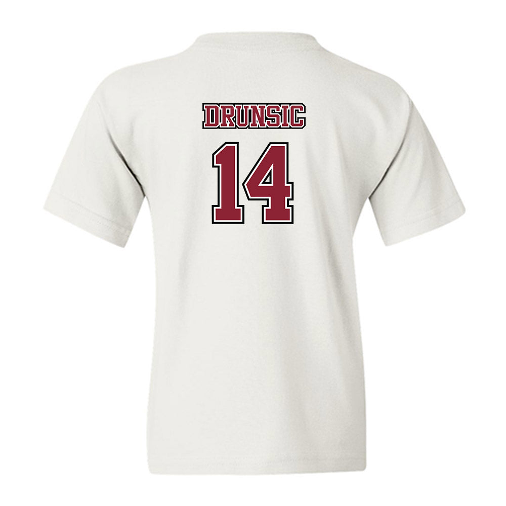 UMass - NCAA Men's Lacrosse : Aiden Drunsic - Sports Shersey Youth T-Shirt-1