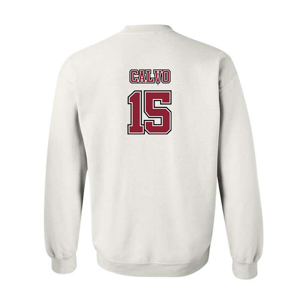 UMass - NCAA Men's Lacrosse : Michael Calvo - Sports Shersey Crewneck Sweatshirt-1