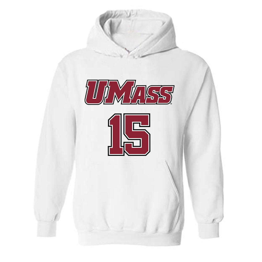 UMass - NCAA Men's Lacrosse : Michael Calvo - Sports Shersey Hooded Sweatshirt-0