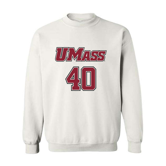 UMass - NCAA Men's Lacrosse : Tyler Burton - Sports Shersey Crewneck Sweatshirt-0