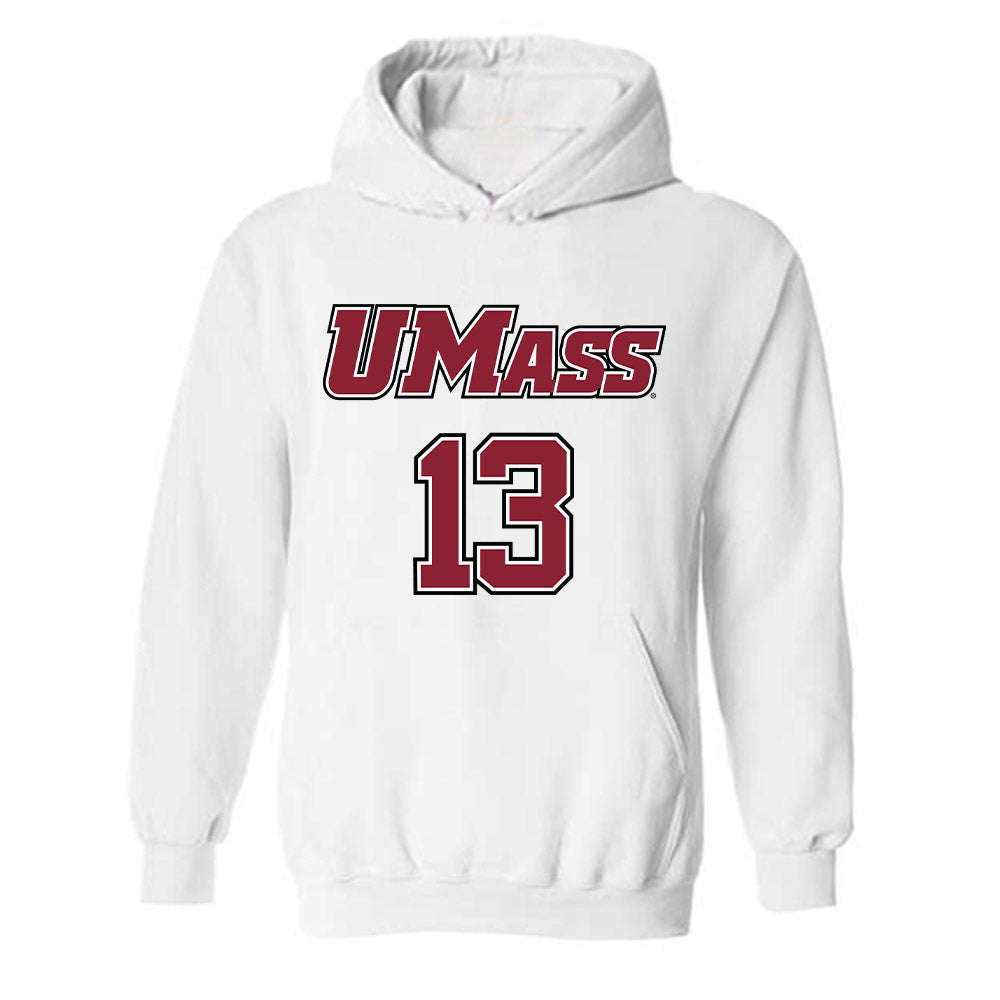 UMass - NCAA Men's Lacrosse : Thomas Bagnall - Sports Shersey Hooded Sweatshirt-0