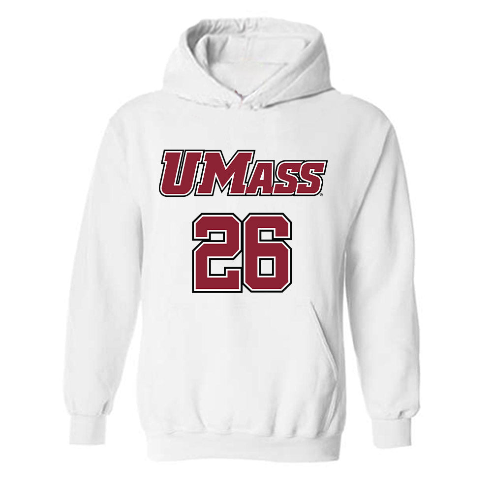 UMass - NCAA Men's Lacrosse : Dylan Johnson - Sports Shersey Hooded Sweatshirt-0