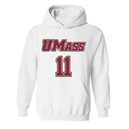 UMass - NCAA Men's Lacrosse : Will Morse - Sports Shersey Hooded Sweatshirt-0