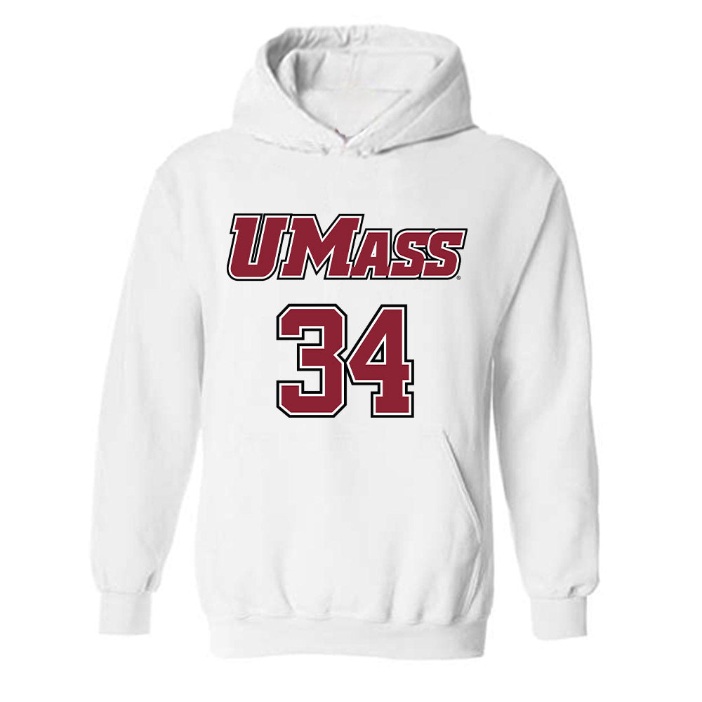 UMass - NCAA Men's Lacrosse : Liam Maher - Sports Shersey Hooded Sweatshirt-0