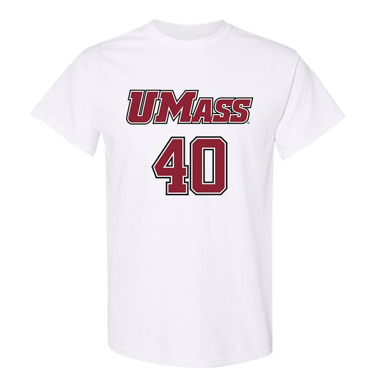 UMass - NCAA Men's Lacrosse : Tyler Burton - Sports Shersey T-Shirt-0