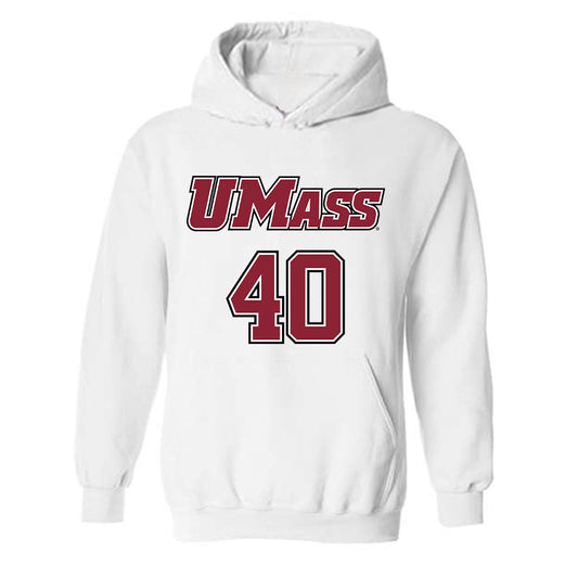 UMass - NCAA Men's Lacrosse : Tyler Burton - Sports Shersey Hooded Sweatshirt-0