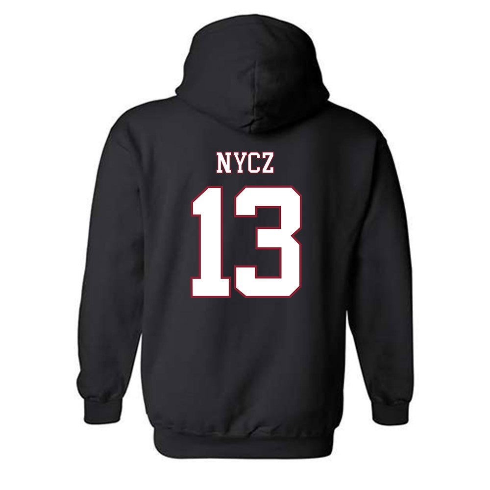UMass - NCAA Men's Ice Hockey : Landon Nycz - Sports Shersey Hooded Sweatshirt-1
