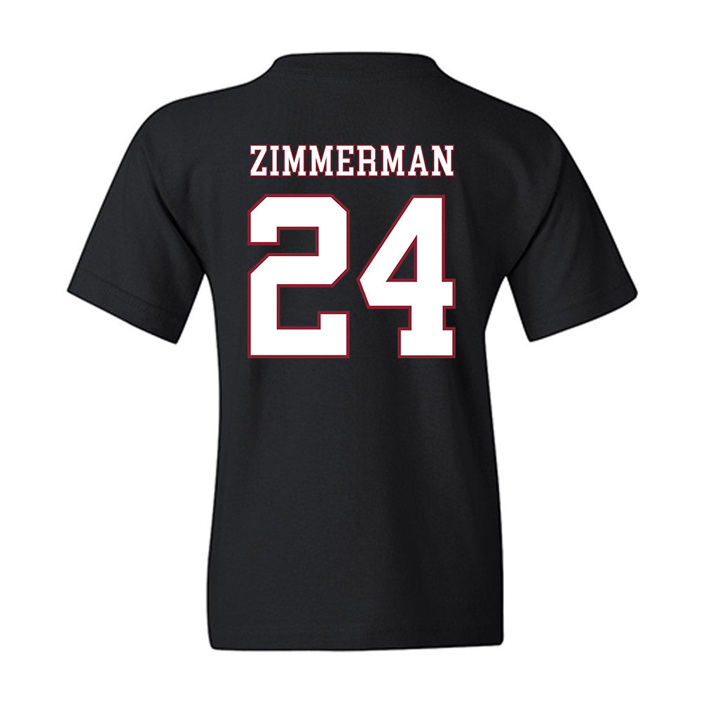 UMass - NCAA Men's Ice Hockey : Elias Zimmerman - Sports Shersey Youth T-Shirt-1