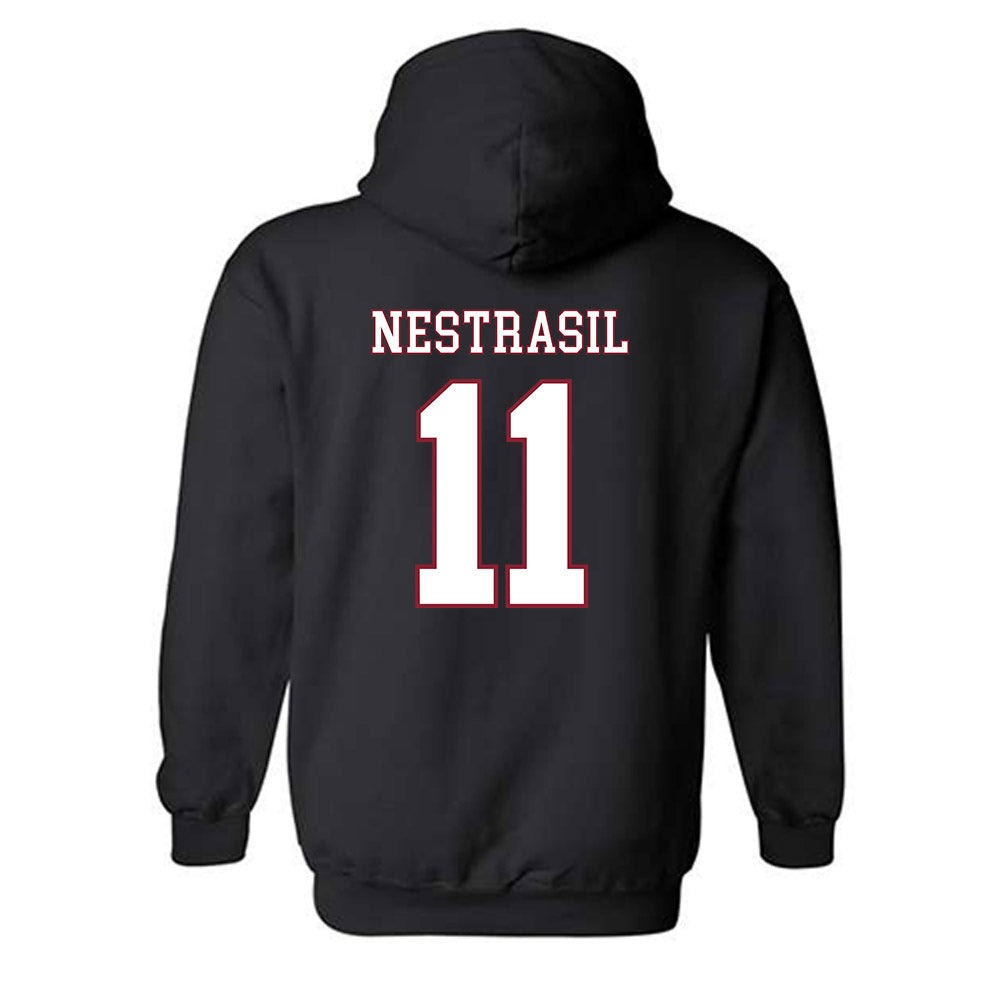 UMass - NCAA Men's Ice Hockey : Vaclav Nestrasil - Sports Shersey Hooded Sweatshirt-1