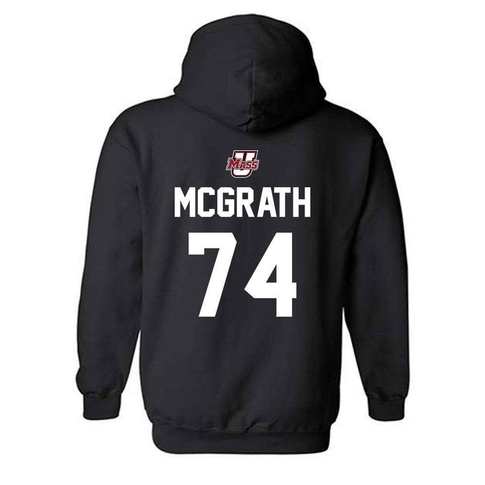 UMass - NCAA Football : Jake McGrath - Classic Shersey Hooded Sweatshirt-1