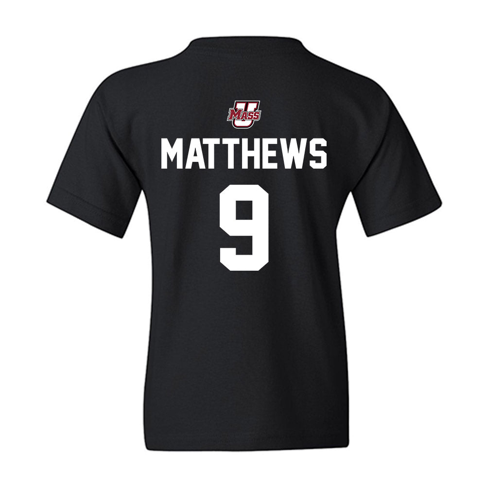 UMass - NCAA Football : Devin Matthews - Classic Shersey Youth T-Shirt-1