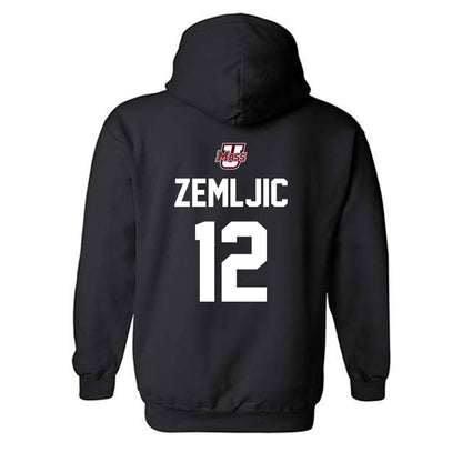 UMass - NCAA Men's Basketball : Noa Zemljic - Classic Shersey Hooded Sweatshirt-1