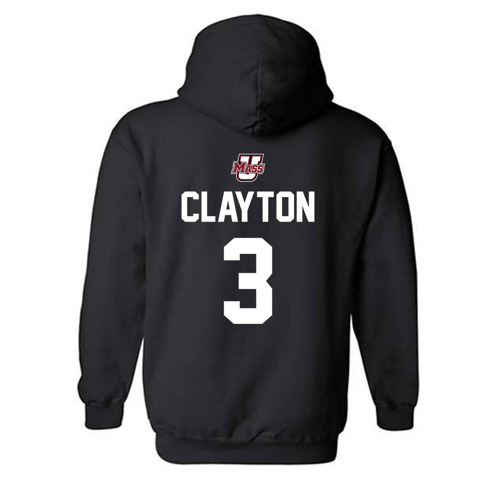 UMass - NCAA Men's Basketball : Jordan Clayton - Classic Shersey Hooded Sweatshirt-1