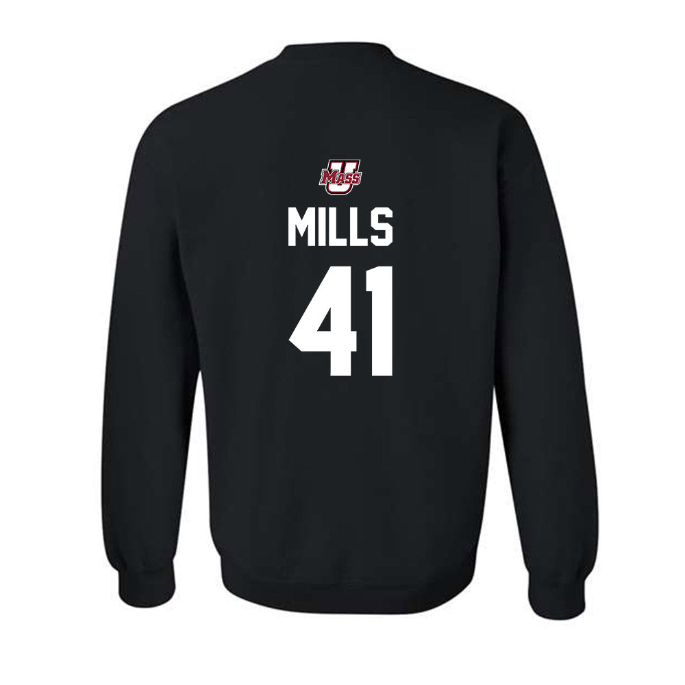 UMass - NCAA Football : Grant Mills - Classic Shersey Crewneck Sweatshirt-1