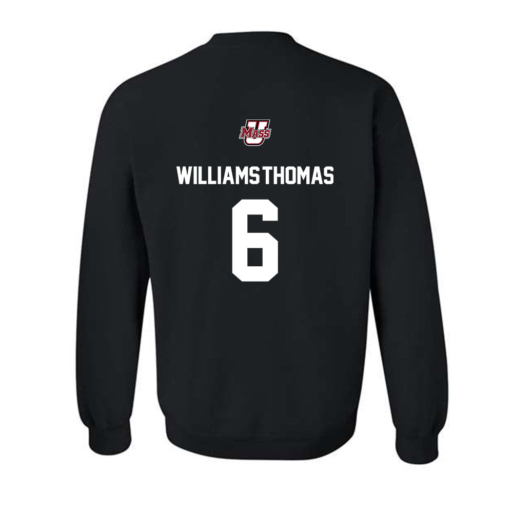 UMass - NCAA Football : Justin Williams-Thomas - Classic Shersey Crewneck Sweatshirt-1
