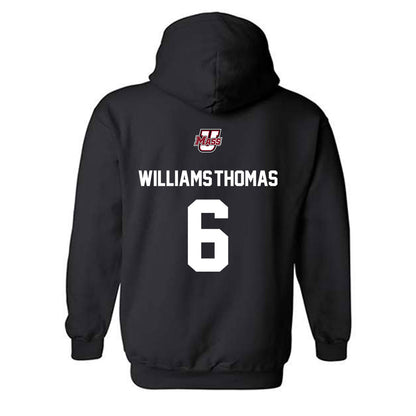 UMass - NCAA Football : Justin Williams-Thomas - Classic Shersey Hooded Sweatshirt-1