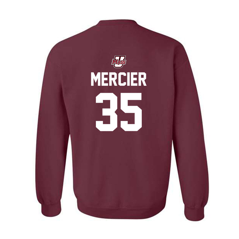 UMass - NCAA Baseball : Brayden Mercier - Sports Shersey Crewneck Sweatshirt-1
