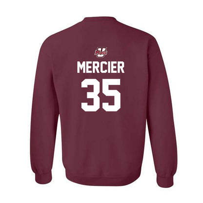 UMass - NCAA Baseball : Brayden Mercier - Sports Shersey Crewneck Sweatshirt-1