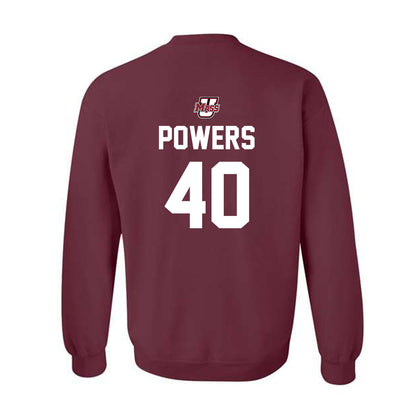 UMass - NCAA Baseball : Callen Powers - Sports Shersey Crewneck Sweatshirt-1