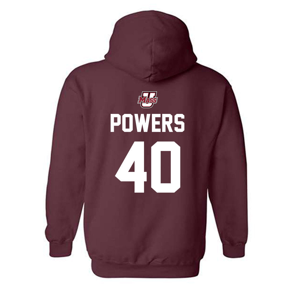 UMass - NCAA Baseball : Callen Powers - Sports Shersey Hooded Sweatshirt-1