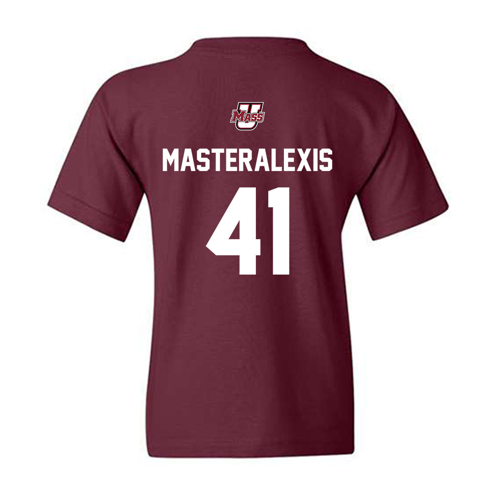 UMass - NCAA Baseball : Justin Masteralexis - Sports Shersey Youth T-Shirt-1