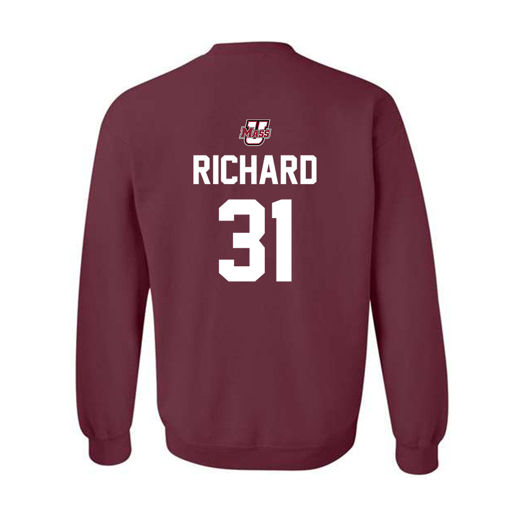 UMass - NCAA Baseball : Jackson Richard - Sports Shersey Crewneck Sweatshirt-1