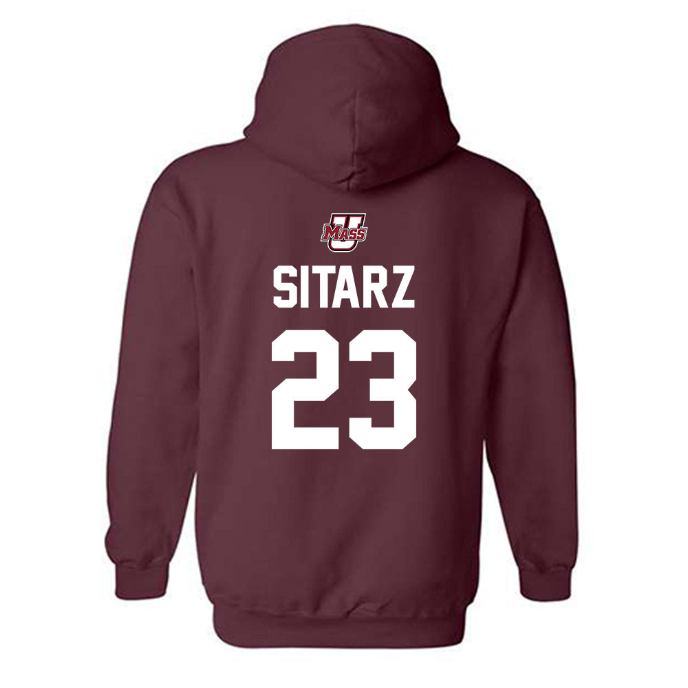 UMass - NCAA Baseball : Gavin Sitarz - Sports Shersey Hooded Sweatshirt-1