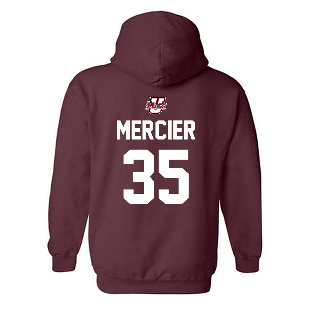UMass - NCAA Baseball : Brayden Mercier - Sports Shersey Hooded Sweatshirt-1
